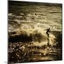 A Male Surfer Rides A Wave In The Pacific Ocean Off The Coast Of Santa Cruz This Image Tinted-Ron Koeberer-Mounted Photographic Print