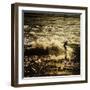 A Male Surfer Rides A Wave In The Pacific Ocean Off The Coast Of Santa Cruz This Image Tinted-Ron Koeberer-Framed Photographic Print