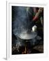 A Man, 24, from Ghana, Prepares His Meal-null-Framed Photographic Print