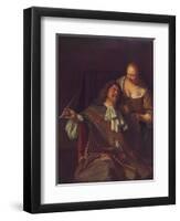 A Man and a Woman, 1907-Frans Van Mieris-Framed Giclee Print