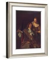 A Man and a Woman, 1907-Frans Van Mieris-Framed Giclee Print