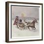 A Man and a Woman Riding a Horse-Drawn Sledge-Louis Vallet-Framed Giclee Print