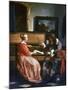 A Man and a Woman Seated by a Virginal, C1649-1667-Gabriel Metsu-Mounted Giclee Print