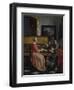 A Man and a Woman Seated by a Virginal, Ca 1665-Gabriel Metsu-Framed Giclee Print