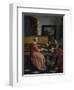 A Man and a Woman Seated by a Virginal, Ca 1665-Gabriel Metsu-Framed Giclee Print