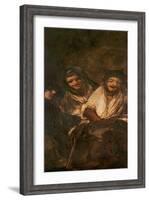 A Man and Two Women Laughing-Francisco de Goya-Framed Giclee Print