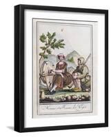 A Man and Woman from the Vosges, from the 'Encyclopedie Des Voyages', 1796-Jacques Grasset de Saint-Sauveur-Framed Giclee Print