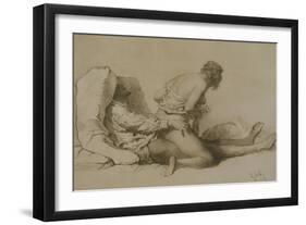 A Man and Woman Making Love, Plate I of "Liebe," 1901-Mihaly von Zichy-Framed Giclee Print