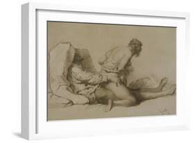 A Man and Woman Making Love, Plate I of "Liebe," 1901-Mihaly von Zichy-Framed Giclee Print