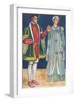 'A Man and Woman of The Time of Edward VI', 1907-Dion Clayton Calthrop-Framed Giclee Print