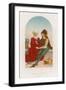 A Man and Woman Sitting Together-null-Framed Giclee Print