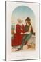 A Man and Woman Sitting Together-null-Mounted Giclee Print