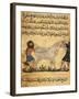 A Man Assisting a Mare Giving Birth to a Foal, Miniature from a Treatise on Horses-null-Framed Giclee Print