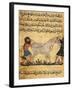 A Man Assisting a Mare Giving Birth to a Foal, Miniature from a Treatise on Horses-null-Framed Giclee Print