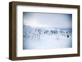 A Man Backcountry Skiing on Mt. Tumalo, Oregon Cascades-Bennett Barthelemy-Framed Photographic Print