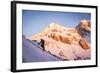 A Man Boots His Way Up West Hourglass Couloir on Nez Perce, Grand Teton, Wyoming-Louis Arevalo-Framed Photographic Print