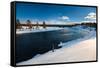 A Man Casts Along The Banks Of The Madison River Near West Yellowstone, Yellowstone National Park-Ben Herndon-Framed Stretched Canvas