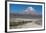 A Man Cycles in the Shadow of Sajama Volcano in Sajama National Park-Alex Saberi-Framed Photographic Print