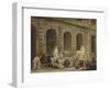 A Man Drawing Antiques in Front of the Petite Galerie of the Louvre, 1781-Hubert Robert-Framed Giclee Print