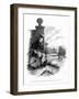 A Man Fishing Illegally-null-Framed Giclee Print