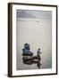 A Man Fishing on Phewa Tal (Phewa Lake), Pokhara, Nepal, Asia-Andrew Taylor-Framed Photographic Print