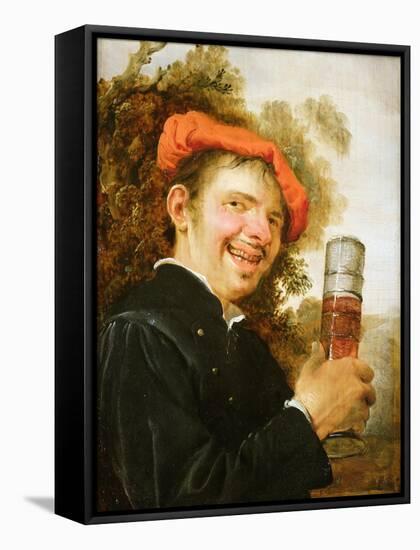A Man in a Landscape, Raising a Beer Glass-Petrus Staverenus-Framed Stretched Canvas