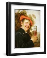 A Man in a Landscape, Raising a Beer Glass-Petrus Staverenus-Framed Giclee Print