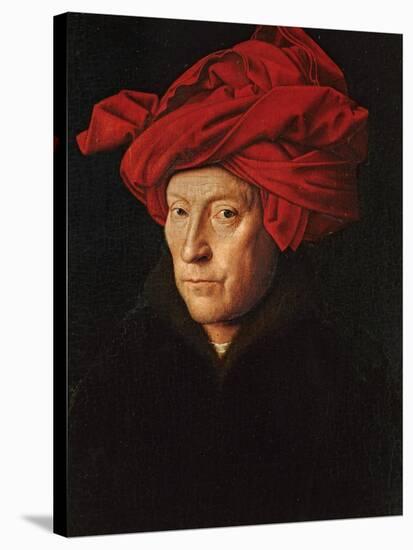 A Man in a Red Turban (Self-Portrait of Jan Van Eyck), 1433-Jan van Eyck-Stretched Canvas