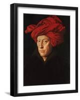 A Man in a Red Turban (Self-Portrait of Jan Van Eyck), 1433-Jan van Eyck-Framed Giclee Print