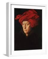 A Man in a Red Turban (Self-Portrait of Jan Van Eyck), 1433-Jan van Eyck-Framed Giclee Print