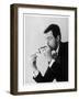 A Man in a Suit Lights His Cigar with a One Pound Note-null-Framed Photographic Print