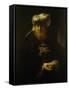 A Man in Oriental Costume-Rembrandt van Rijn-Framed Stretched Canvas