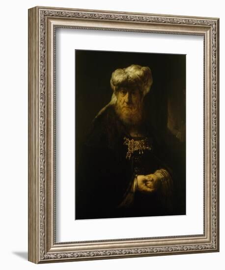 A Man in Oriental Costume-Rembrandt van Rijn-Framed Giclee Print