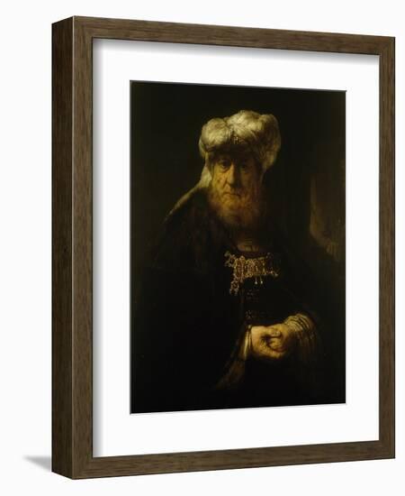 A Man in Oriental Costume-Rembrandt van Rijn-Framed Giclee Print