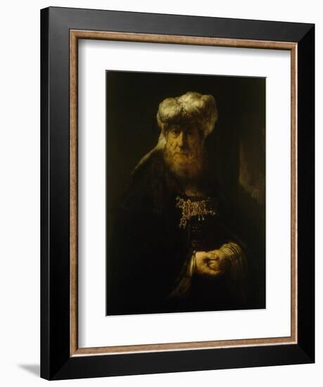 A Man in Oriental Costume-Rembrandt van Rijn-Framed Giclee Print