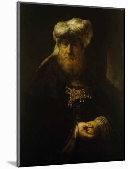 A Man in Oriental Costume-Rembrandt van Rijn-Mounted Giclee Print