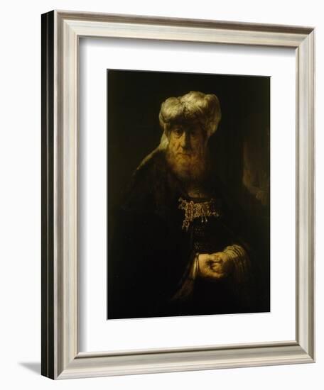 A Man in Oriental Costume-Rembrandt van Rijn-Framed Giclee Print