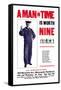 A Man in Time is Worth Nine, U.S. Navy, c.1917-null-Framed Stretched Canvas