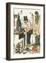 A Man Ironing His Clothes-null-Framed Giclee Print