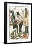 A Man Ironing His Clothes-null-Framed Giclee Print