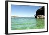 A Man Jumps into a Bay Near Loreto, Baja Sur, Mexico-Bennett Barthelemy-Framed Photographic Print