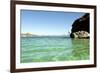 A Man Jumps into a Bay Near Loreto, Baja Sur, Mexico-Bennett Barthelemy-Framed Photographic Print