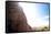 A Man Lead Climbing a Sport Route at Cochise Stronghold in Southern Arizona-Bennett Barthelemy-Framed Stretched Canvas