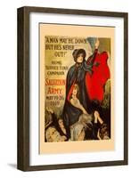 A Man May Be Down But He's Never Out!-Frederick Duncan-Framed Art Print