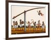 A Man Mimicing Hanuman, the Monkey God of the Ramayana Epic, in a Circus-Like Activity, from…-null-Framed Giclee Print