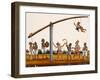 A Man Mimicing Hanuman, the Monkey God of the Ramayana Epic, in a Circus-Like Activity, from…-null-Framed Giclee Print