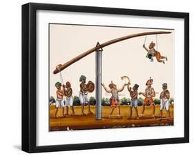 A Man Mimicing Hanuman, the Monkey God of the Ramayana Epic, in a Circus-Like Activity, from…-null-Framed Giclee Print