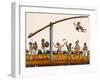 A Man Mimicing Hanuman, the Monkey God of the Ramayana Epic, in a Circus-Like Activity, from…-null-Framed Giclee Print