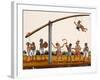 A Man Mimicing Hanuman, the Monkey God of the Ramayana Epic, in a Circus-Like Activity, from…-null-Framed Giclee Print