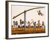 A Man Mimicing Hanuman, the Monkey God of the Ramayana Epic, in a Circus-Like Activity, from…-null-Framed Giclee Print